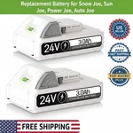 2PACK 24V 3.0AH Replace Battery For Snow Joe,lithium Ion Power Tool. Fixed Price $56.99.