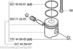 Husqvarna Piston Assembly Part Number 537405902 Trimmers & Hedge Clippers. Fixed Price $49.99.