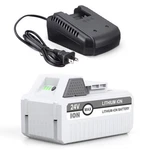 7500MAH 24VBAT-LTE Lithium-ion Battery+fast Charger For Snow Joe Cordless.... Fixed Price $92.79.