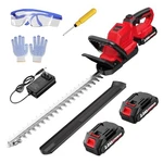 Fullyea 20" Hedge Trimmer Cordless, Electric Bush With * 2.0AH Red. Fixed Price $96.14.