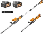 Alloyman 20V In 1 Cordless Pole Hedge Trimmer 2X4.0AH Batteries. Fixed Price $213.00.