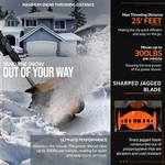 Superhandy Electric Snow Thrower & Shovel - 20V 2AH Cordless Battery System. Fixed Price $147.53.